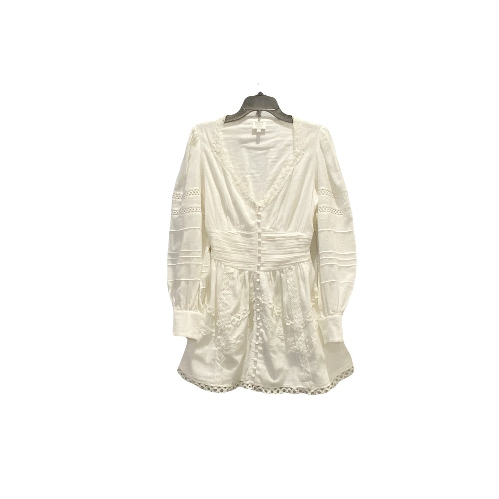Hemant and Nandita Ruby Eyelet Guae Mini Dress Off White Medium - Picture 5 of 11